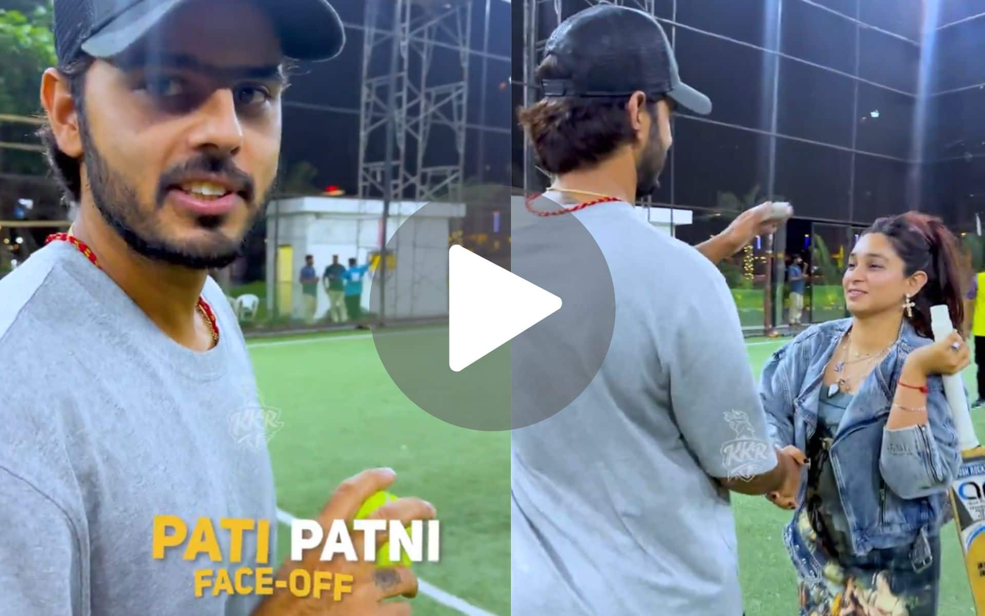 [Watch] Saachi Marwah Hits Nitish Rana For A Pull In Pati-Patni Face-Off With KKR Mates